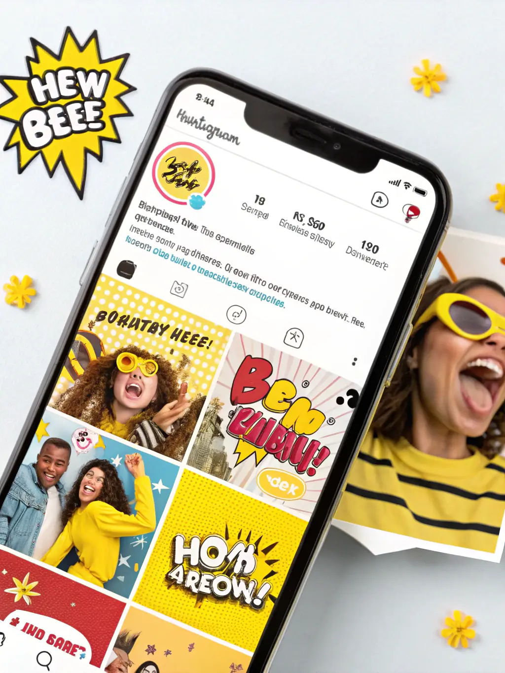 A vibrant social media feed with engaging content and high interaction rates, representing a successful digital marketing campaign.